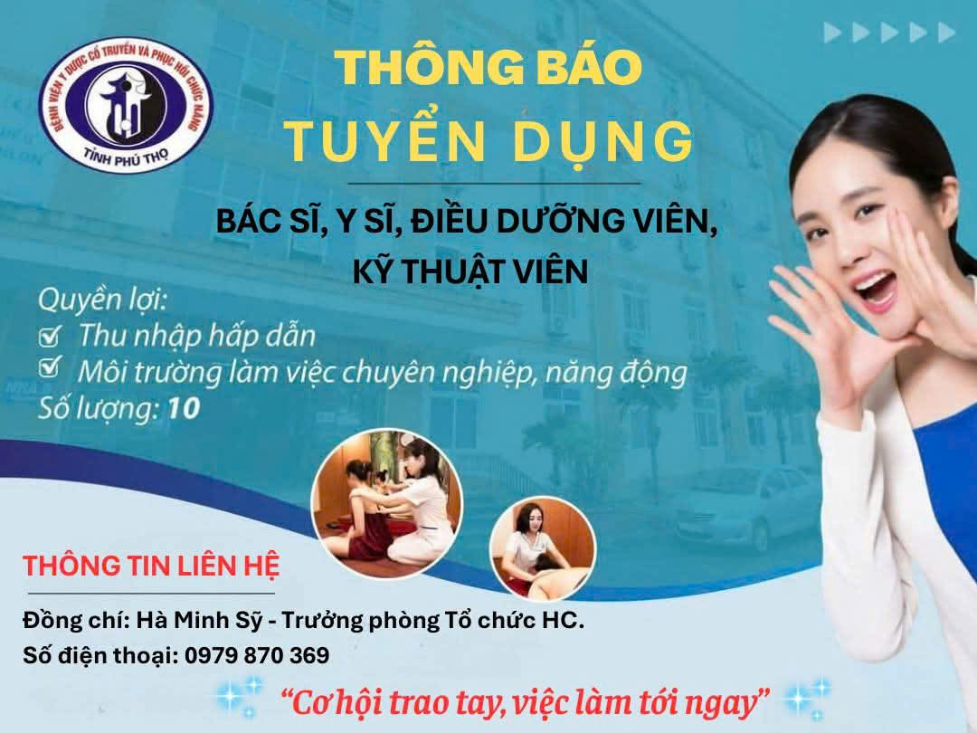 THÔNG BÁO TUYỂN DỤNG