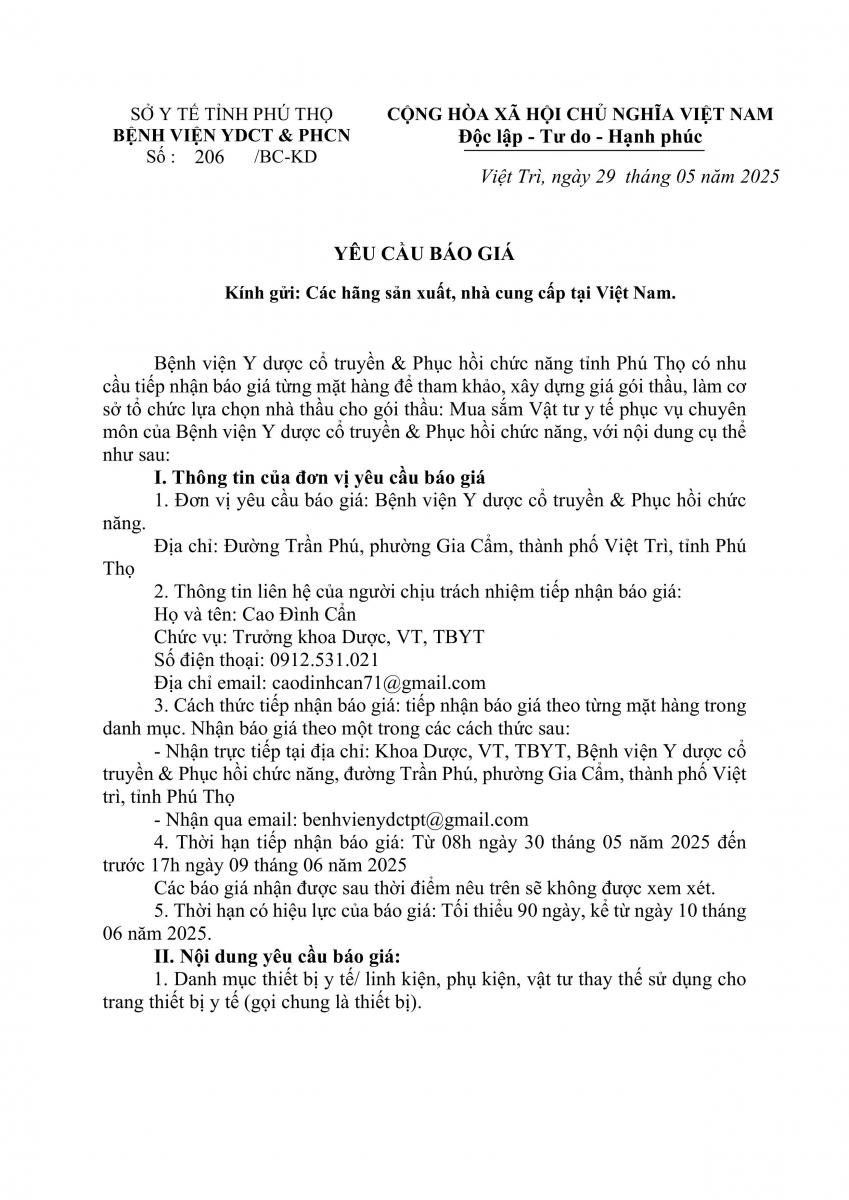 BÁO GIÁ VẬT TƯ (Kim luồn lese)