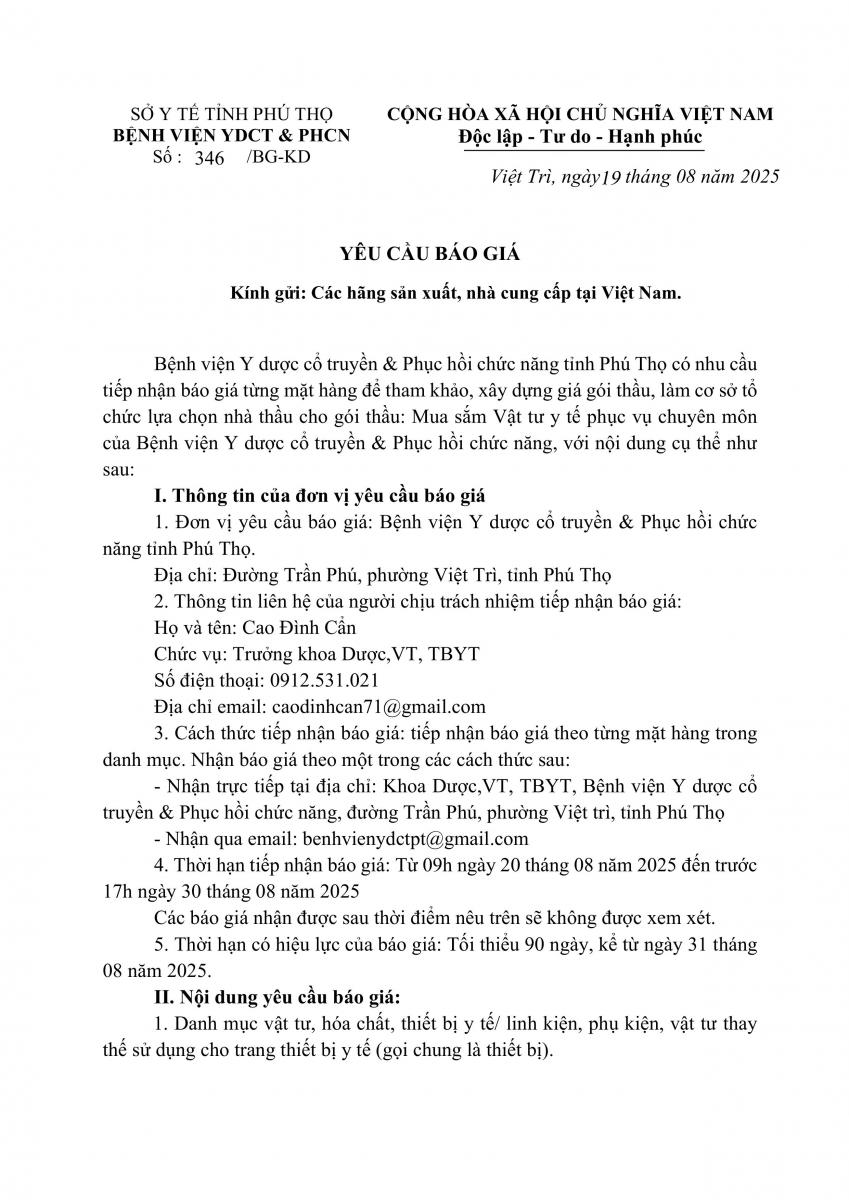 BÁO GIÁ VẬT TƯ TỔNG HỢP