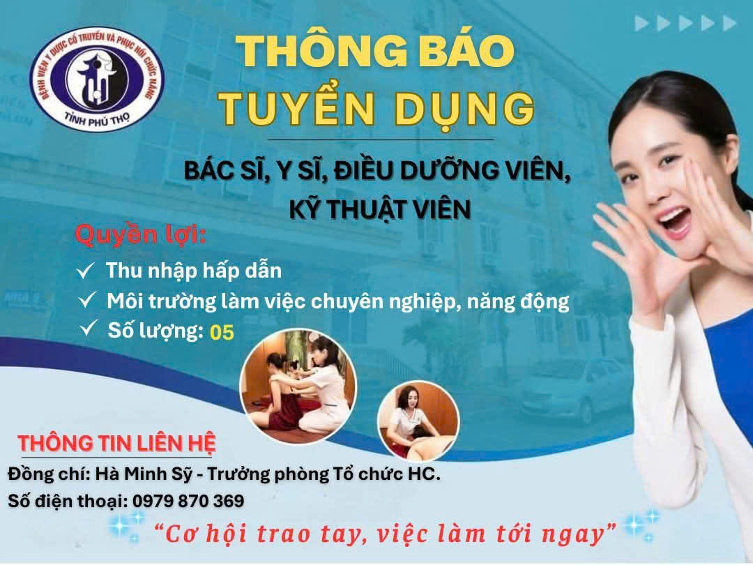 THÔNG BÁO TUYỂN DỤNG