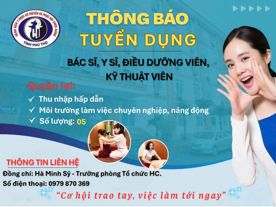 THÔNG BÁO TUYỂN DỤNG